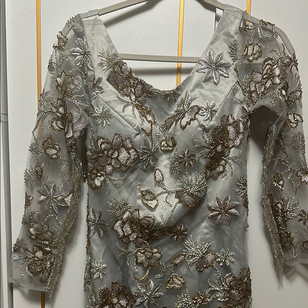 Henna dirac long sleeve custom made brand new size small or xs with tail